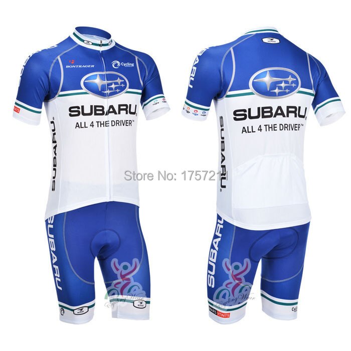 Special 2013 subaru short sleeved cycling jersey and cycle shorts set strap riding a bicycle clothing best wear